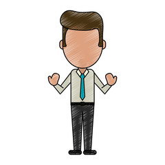 Businessman faceless vatar Icon vector illustration graphic design