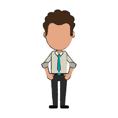 Businessman faceless vatar Icon vector illustration graphic design