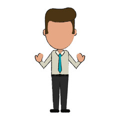 Businessman faceless vatar Icon vector illustration graphic design