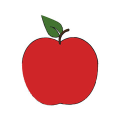 apple delicious fruit Icon vector illustration graphic design