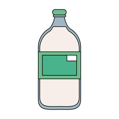 Milk glass bottle icon vector illustration graphic design