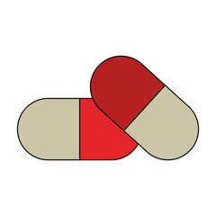 Pills medicine isolated icon vector illustration graphic design