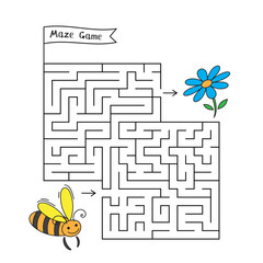 Naklejka premium Cartoon Bee Maze Game