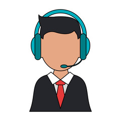 man call center icon vector illustration graphic design
