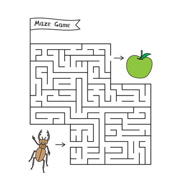 Cartoon beetle Maze Game