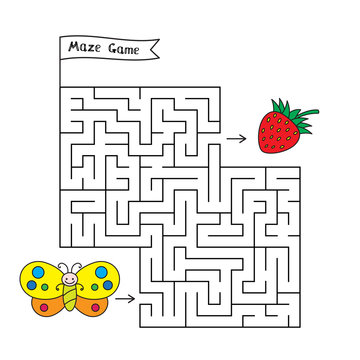 Cartoon Butterfly Maze Game