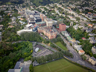 Kelburn Wellington Suburb And University Aerial 