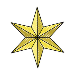 Obraz premium decorative christmas star ornament icon vector illustration