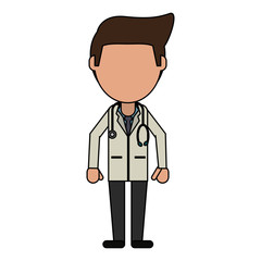 Doctor faceless avatar icon vector illustration graphic design