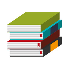 Books piled up icon vector illustration graphic design