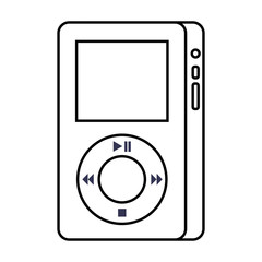 mp player device for listening to music vector illustration