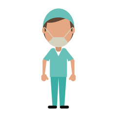 Surgeon faceless avatar icon vector illustration graphic design
