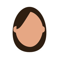 Woman faceless avatar icon vector illustration graphic design