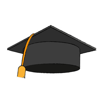 Graduation hat symbol icon vector illustration graphic design