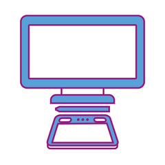 graphic tablet computer gadget designer tool vector illustration