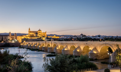 Obraz premium Roman Bridge and Guadalquivir river, Great Mosque, Cordoba, Spain