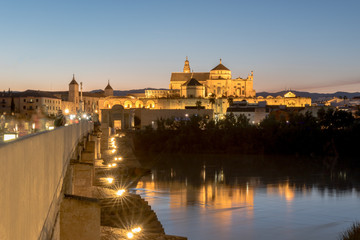 Roman Bridge and Guadalquivir river, Great Mosque, Cordoba, Spain