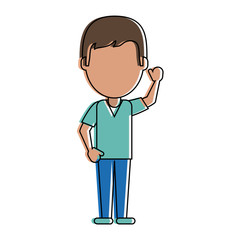 Man faceless avatar icon vector illustration graphic design