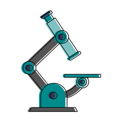 Microscope lab tool icon vector illustration graphic design