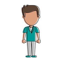 Man faceless avatar icon vector illustration graphic design