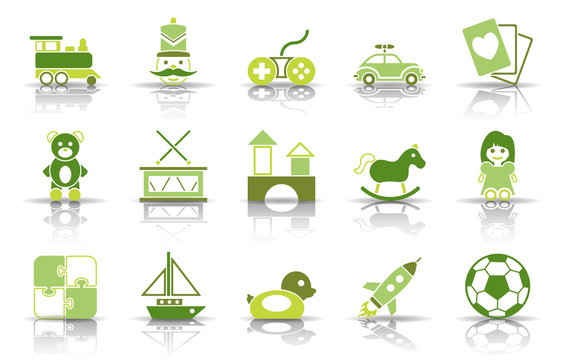 Kinderspielzeug - Iconset (Grün)