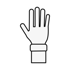 Fototapeta na wymiar Hand with palm open icon vector illustration graphic design