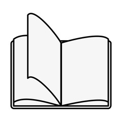 Book open in blank icon vector illustration graphic design