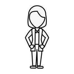 Woman faceless avatar icon vector illustration graphic design