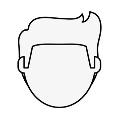 Man faceless avatar icon vector illustration graphic design