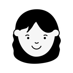 Woman smiling face icon vector illustration graphic design