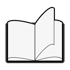Book open in blank icon vector illustration graphic design