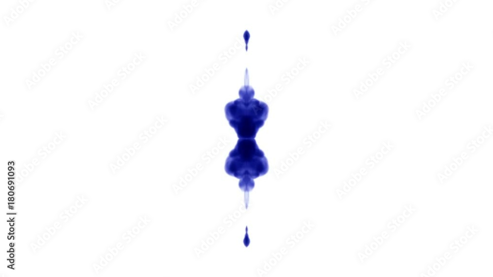 Poster abstract background of ink or smoke flows is kaleidoscope or rorschach inkblot test5. isolated on wh