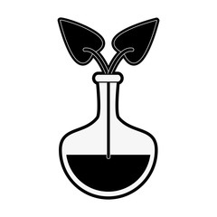 hydroponic plant in container icon vector illustration graphic design