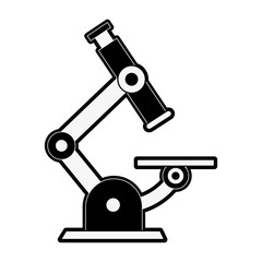 Microscope lab tool icon vector illustration graphic design