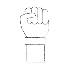 Hand clenched symbol icon vector illustration graphic design