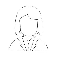 Woman faceless avatar icon vector illustration graphic design