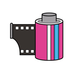 photographic roll isolated icon vector illustration graphic design