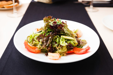 Greek salad with shrimp