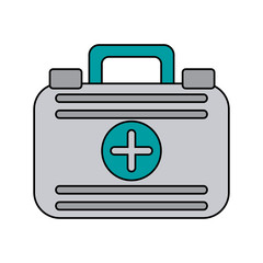 First aids suitcase icon vector illustration graphic design