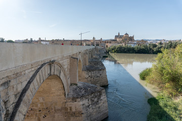 Roman Bridge and Guadalquivir river, Great Mosque, Cordoba, Spain