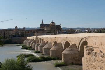Roman Bridge and Guadalquivir river, Great Mosque, Cordoba, Spain