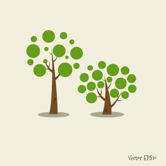 Abstract stylized tree. Vector illustration