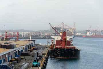 Naklejka premium Vessel moored