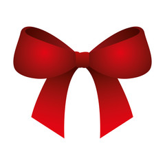 cute bow ribbon tied decoration ornament vector illustration