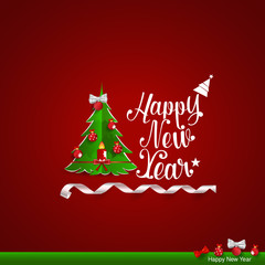 Fototapeta na wymiar Merry Christmas and Happy new year Greeting Card, vector illustration
