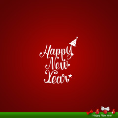 Merry Christmas and Happy new year Greeting Card, vector illustration