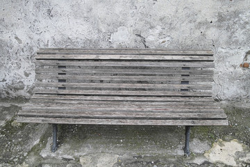 Metal bench in a garden