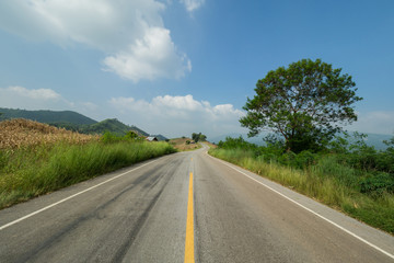 Fototapeta premium Mountain view Road Landscape