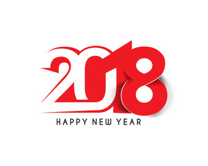 Happy new year 2018 Text Design.