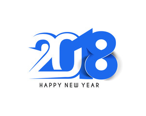Happy new year 2018 Text Design.